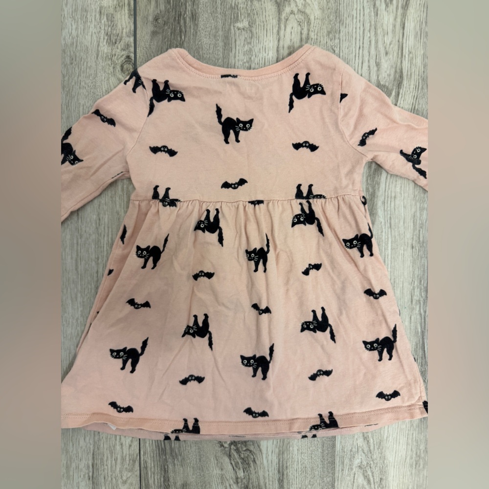 Old Navy Pink Dress with Black Cat Print - Picture 8 of 8